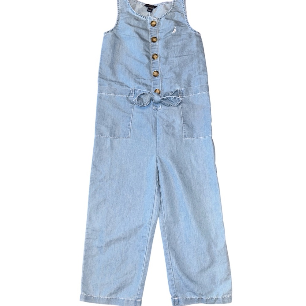 Nautica Blue Button-Down Denim Top